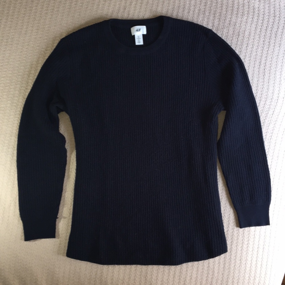 3 for $30 | Dark navy crew neck sweater (waffle)